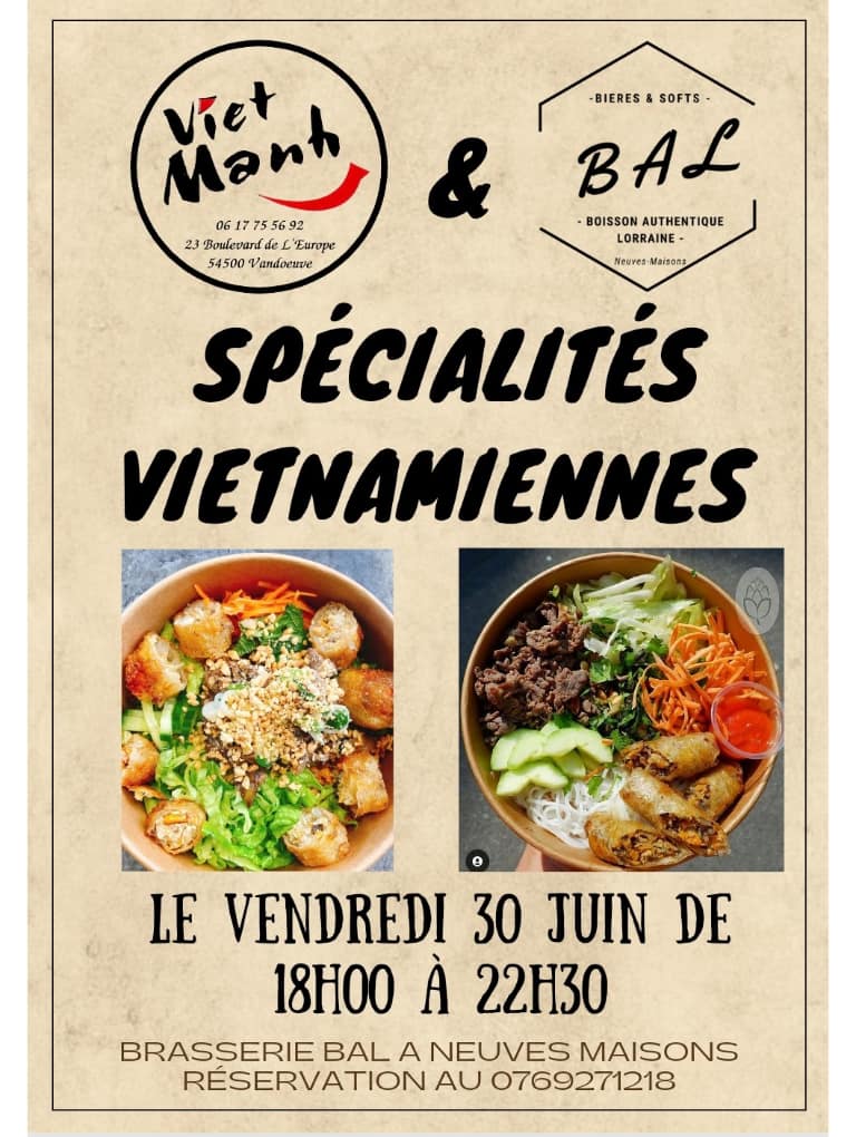 Brasserie Bal - Soirée vietnamienne - Affiche